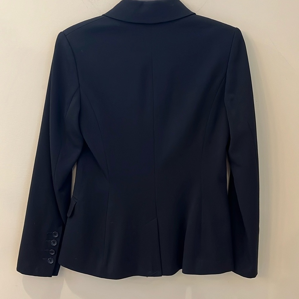 Blazer Size 6 Black Lined Button Closure Pleats Classic Casual Style Pockets - Picture 9 of 14
